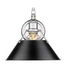  3306-1W CH-BLK - Orwell CH 1 Light Wall Sconce in Chrome with Matte Black shade